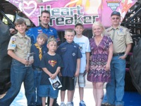 Boy Scout visit to monster truck shop. (Martial Law)